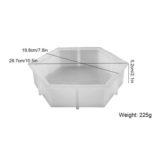 Molde de Silicone Grande para Resina Epóxi em Forma de Hexágono e Coração - Ideal para Preservação de Flores e Artesanatos para Casamentos e Presentes a Namorados