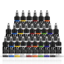 Conjunto Misto de Tinta EZ, Tintas Premium Tattoo, Kit de Pigmentos para Maquiagem 3D, Beleza da Pele, Arte Corporal, 7ml, 15ml, 7 Frascos, 25 Frascos - Image 1