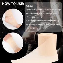 Espuma de atadura elástica autoadesiva, filme de pele de algodão, máscara de cotovelo, esportes underwrap, fita atlética pré-envoltório, 1pc - Image 3