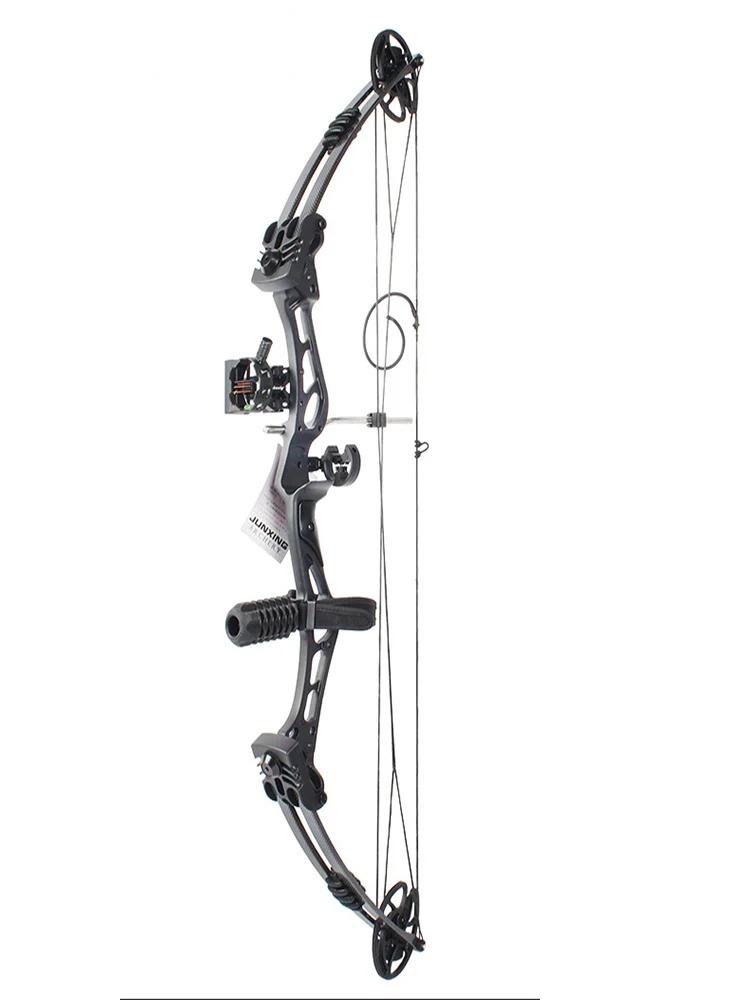 Arco e flecha conjunto junxing composto arco liga de tiro com arco 35-55lbs polia ajustável arco composto caça caça alvo pesca caça - Image 1