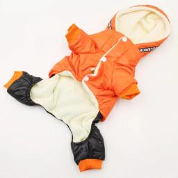 Macacão Forrado com Velo Térmico, Roupas de inverno com capuz, Casaco impermeável para cães pequenos, Yorkie Chihuahua, Roupas de clima frio - Image 4