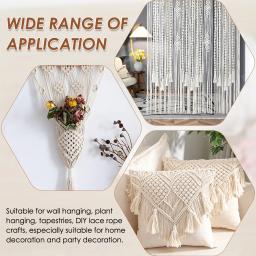 Macramé Kit para Iniciantes Corda De Algodão Natural Macramé Wall Hanging Kit Macramé Completo Fazendo Kit Suprimentos DIY Macramé - Image 5