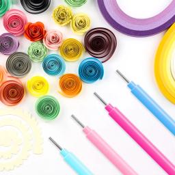 Conjunto de tiras de papel quilling de cores mistas/caneta de agulha de ondulação rolante para origami artesanal crianças diy arte artesanato 2023 - Image 5