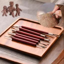 DIY Clay Sculpting Ferramentas Kit, cerâmica de cera, cerâmica, ferramenta de escultura, Art Craft, Argila Modelagem, Escultura, Escultura Knife Set, 6pcs - Image 1