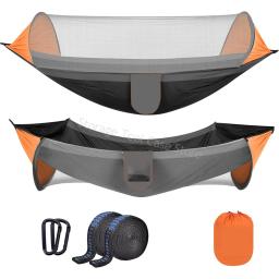 Hammock Camping Outdoor portátil com Mosquiteiro, cadeira de suspensão leve, rede de dormir de abertura rápida, cama de suspensão - Image 1