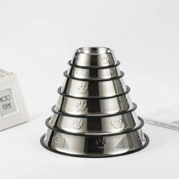 Tigelas para gatos e cães de estimação, alimentador de aço inoxidável, tigela de água para animais de estimação, cães, gatos, filhote de cachorro, prato de comida ao ar livre, xs/s/m/l/xl/xxl mascotas - Image 2
