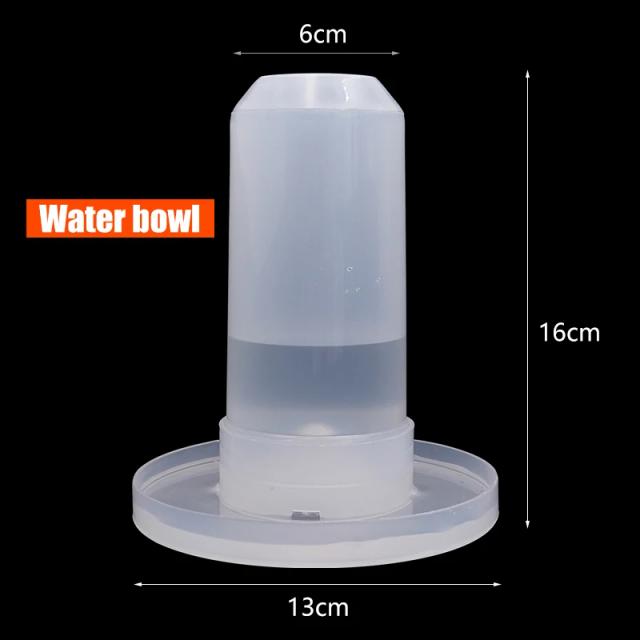 Copinho Bebedouro Automático para Pássaros e Codornas, Alimentador de Plástico com Caixa para Água e Comida, Acessórios para Pássaros e Pombos, 1 Unidade
