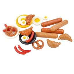 Dly mini figuras de bloco de construção de alimentos pão peixe frutas frango caranguejo cachorro-quente bolo pizze caixa de cenoura brinquedos criativos peças de cidade tijolo - Image 3