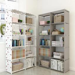 Estante portátil multicamadas, guarda-roupa, cubo, organizador de armazenamento, estante, sala de estar, sala de estudo, armário de armazenamento de quarto - Image 3