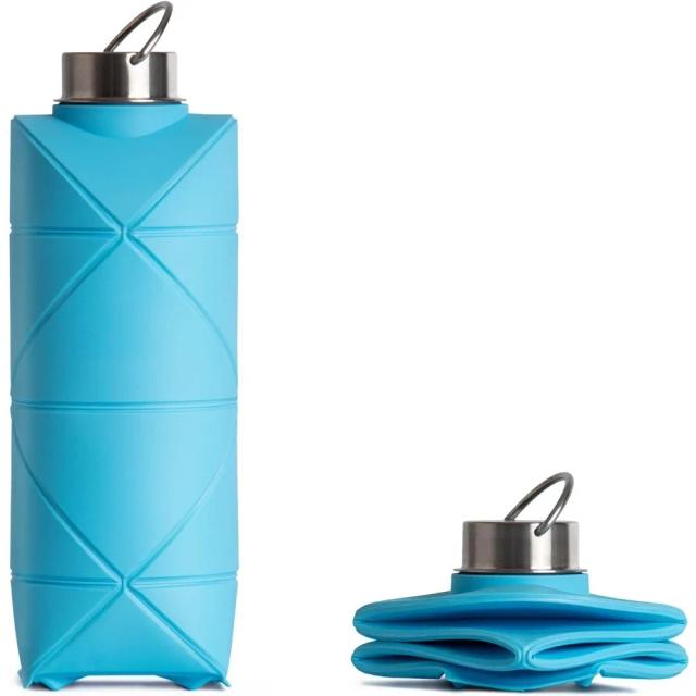 Garrafa de Água Dobrável de Silicone Portátil e Criativa para Camping, Caminhadas e Viagens