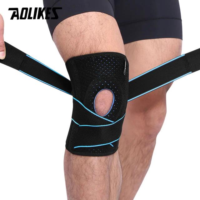 Suporte para Joelho AOLIKES Coolfit com Secagem Rápida e Gel de Sílica, 4 Molas e Proteção para Patela