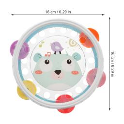 Sinos de pandeiro de mão, chocalho de plástico, bola de percussão, jogo de bebê, brinquedo, instrumento musical, instrumento de tambor educacional - Image 3
