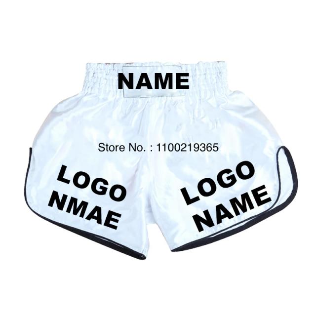 Shorts de Boxe Personalizados com Logotipo para Homens e Mulheres - Roupas de Artes Marciais, Kickboxing, MMA e Muay Thai