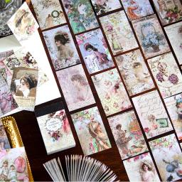 100 unidades/pacote Materiais Floral Papel Mini Livro DIY Scrapbooking Art Collage Álbum de Fotos Decor Junk Journal Craft Paper - Image 5