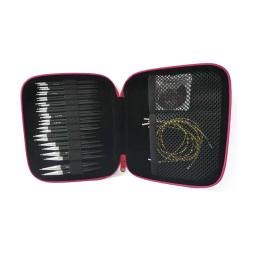 Preto 2.75mm-10mm crochê gancho conjunto de agulhas de tricô intercambiáveis portátil removível camisola circular tricô ferramentas - Image 4