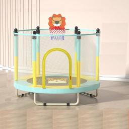 Trampolim para crianças, Jumping Exercício com rede protetora, Indoor Sports Entertainment, Diâmetro 1.5m - Image 1