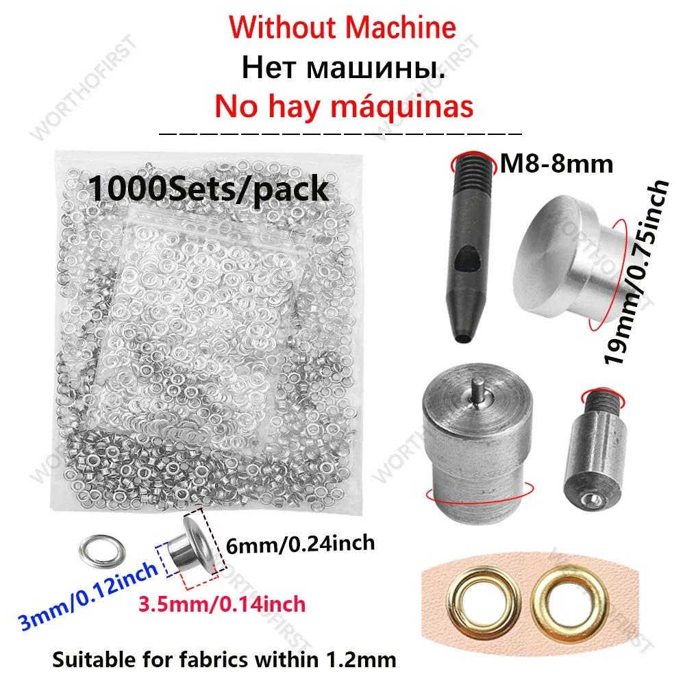 Ilhós De Latão Com Kit De Imprensa De Mão Multifunções, Anéis Redondos De Perfuração, Couro De Papel De Encerado, Ferramenta De Acessórios De Scrapbooking - Image 1