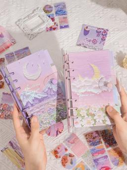 Pintura A Óleo Estilo Scrapbooking Set, Scrapbooking Suprimentos, Caixa De Presente Adesivo, Caderno Decoração Papel - Image 3