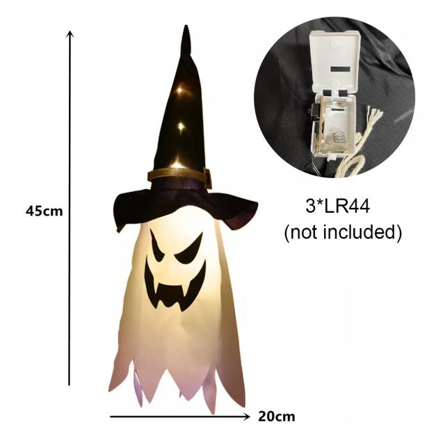 Decoração de Halloween com Luz LED Gypsophila, Lâmpada Brilhante e Efeitos Piscantes, 45-80cm, Ideal para Festas e Looks Temáticos
