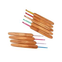 Conjunto De Ganchos De Crochet De Bambu, Agulhas De Tricô, Ferramentas De Tecer, Acessórios De Fios - Image 3
