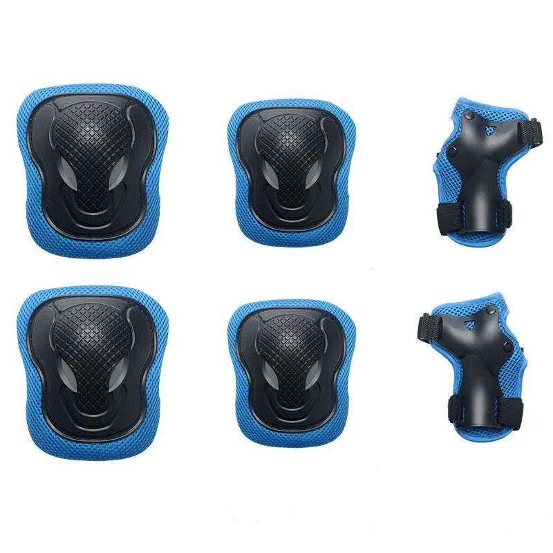 Cotovelo e joelheiras para crianças e adultos, protetor de patinação, skate, bicicleta esportes equipamento de proteção, montando rolo, protetor de pulso, 6pcs por conjunto - Image 1