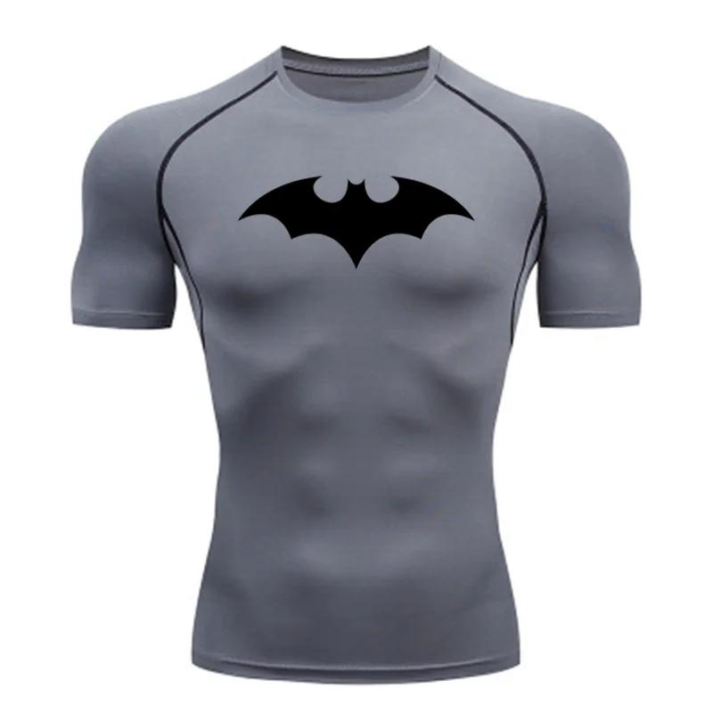 Camiseta de Compressão Manga Longa Masculina, Top Fitness, Esportes Corrida, Secagem Rápida, Treinos, Meia-calça, Músculo, MMA - Image 1