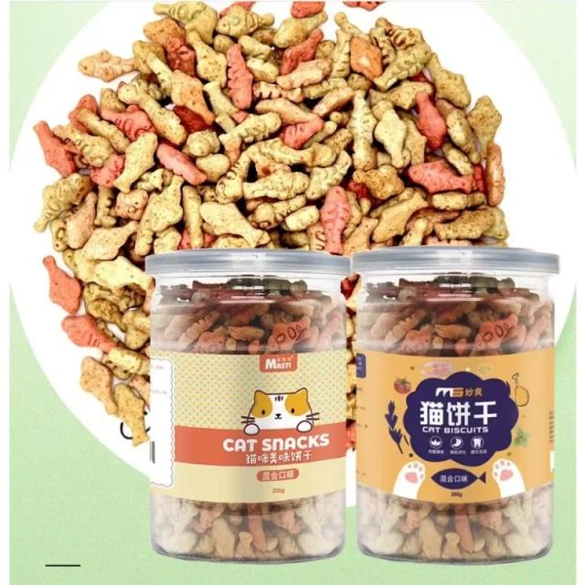 Snacks Nutritivos e Deliciosos para Gatos: Biscoitos Enlatados Sem Aditivos, 500g