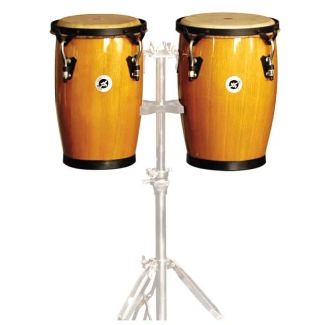 Portátil Konka Drum: Instrumento Musical de Madeira com Anel de Rebitagem Preto - Tamanhos de 8 e 9 Polegadas, Lançamento em Alta Demanda