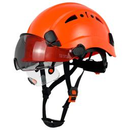 Capacete de segurança de construção com viseira, construído em óculos para engenheiro, chapéu ABS, boné de trabalho industrial, proteção de cabeça masculina - Image 4