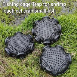 Black Fish Net gaiola para pesca, arrastão, Finless Eel, Loach Trap, Plastic Pot, Mud Container, armadilhas de pesca, 1Pc - Image 1