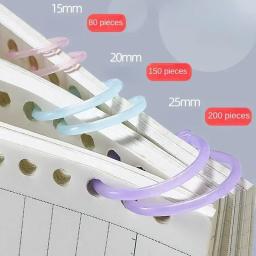 Folhas soltas Binder Anéis, Livro DIY Encadernação Anel, Cadernos Hoops, Álbuns Círculo, Material de Escritório, 15mm - Image 3