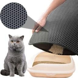 Dupla camada Cat Litter Mat, antiderrapante Litter Pads, caixa impermeável Litter, Pet Acessórios, S Cama Limpa, U4n4 - Image 5