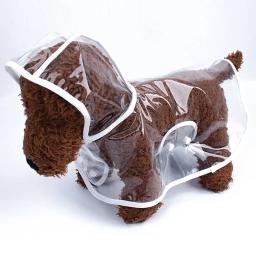 Impermeável transparente com capuz para cães médios e grandes, Casacos de chuva impermeáveis, Borda colorida, Pet Shop - Image 6