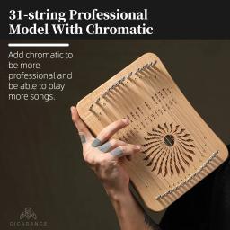 31 Cordas Fingerplay Lira Harpa Cromática Madeira Sólida Harpa Instrumentos Musicais Com Acessórios Presentes Para Iniciante Profissional - Image 4