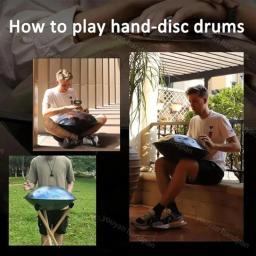 Spiral Steel Tongue handpan Drum Música Percussão Instrumento, Yoga, Meditação, Presente de aniversário, 432Hz,440Hz,12,10,9 nota, 22 polegadas - Image 6
