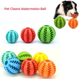 Bola de silicone para cachorro de estimação, brinquedo interativo resistente à mordida, para limpeza dos dentes de pequenos animais, produtos de 5/6/7cm - Image 1