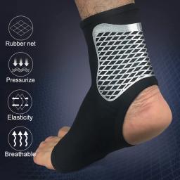 Meias elásticas de apoio do tornozelo, cinta respirável, protetor de entorse para ciclismo, corrida, basquete, futebol, fitness, esportes, 1pc - Image 5