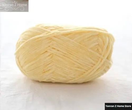 2 ply 100% poliéster Fio Chenille Fios Mão Malha De Veludo Crochet Fio Linha de tricô Para Needlework boneca Sweater Hat - Image 1