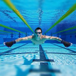 Luvas de natação sem dedos para treinamento aquático, resistência à água, treinamento de pá fitness, Aqua Fit, 1 par - Image 6