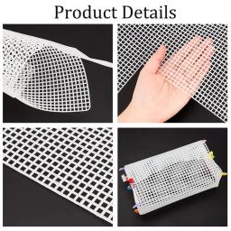 Pano de malha plástica para mulheres Bolsa DIY Artesanato Trava Gancho Folhas de Material de Tecelagem Artesanato de Gancho de Grade Fabricação de Bolsas Acessórios de costura - Image 4