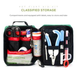 Kit de primeiros socorros para animais de estimação saco de sobrevivência kit cão militar emergência resgate tático saco médico conjunto primeiros socorros saco medicina organizador - Image 5