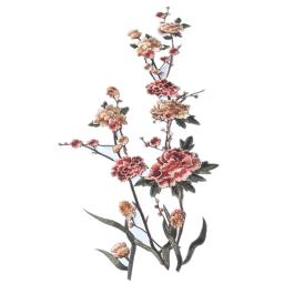 Grande patch bordado flor para tecidos DIY, costura roupas, casaco, acessório vestido, flor de ameixa, Applique Floral, novo - Image 6