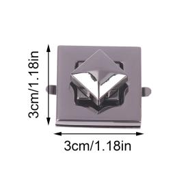 Square Shape Clasp Turn Lock Twist Locks para Mulheres, DIY Bag, Messenger Handbag, Purse Hardware, Bagagem Bags Acessórios, 3.0cm - Image 6