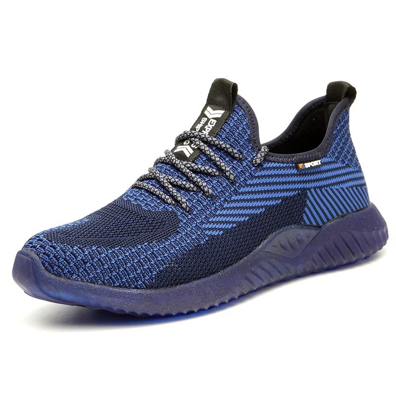 Botas de trabalho com biqueira de aço, sapatos de segurança para homens, construção e sapatos de trabalho indestrutíveis, à prova de punção, verão - Image 1