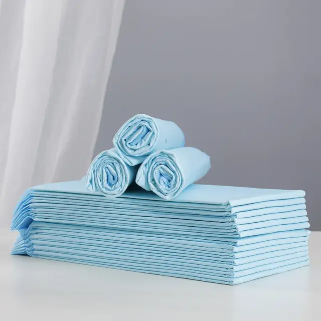 Conjunto de 10 Almofadas Descartáveis Absorventes para Cães e Gatos com Sacos para Cocô