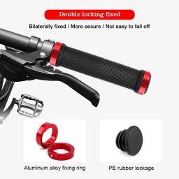 Punhos antiderrapantes do guiador para mtb, feito de borracha, alloy lock, acessórios de ciclismo, bmx - Image 3