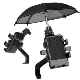 Rainproof Umbrella Phone Holder, Bicicleta ao ar livre, Guiador Clip, Suporte de Navegação, Suporte Universal, Motocicleta, Carro - Image 4