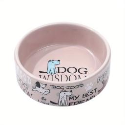 Cartoon Print Cerâmica Pet Alimentação Bowl, Placa De Gato, Filhote De Cachorro Alimentador Lento, Levantado Tigelas De Comida De Gato - Image 4