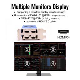 Placa gráfica multi monitor SRhonyra GT730, 2 GB GDDR5 4 HDMI placa de vídeo emenda de tela múltipla - Image 2