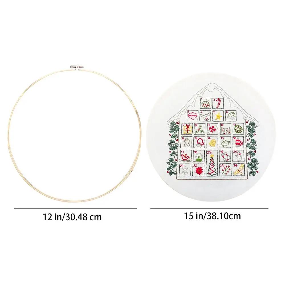 CrossStitch Calendário do Advento Kit de Bordado de Natal Instruíções de Inverno Fios Coloridos Kit de Bordado Iniciantes Adultos - Image 1